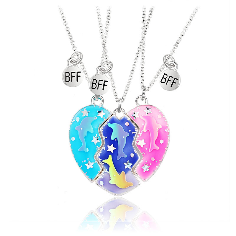 Dolphin Heart Magnet Necklace - image 1