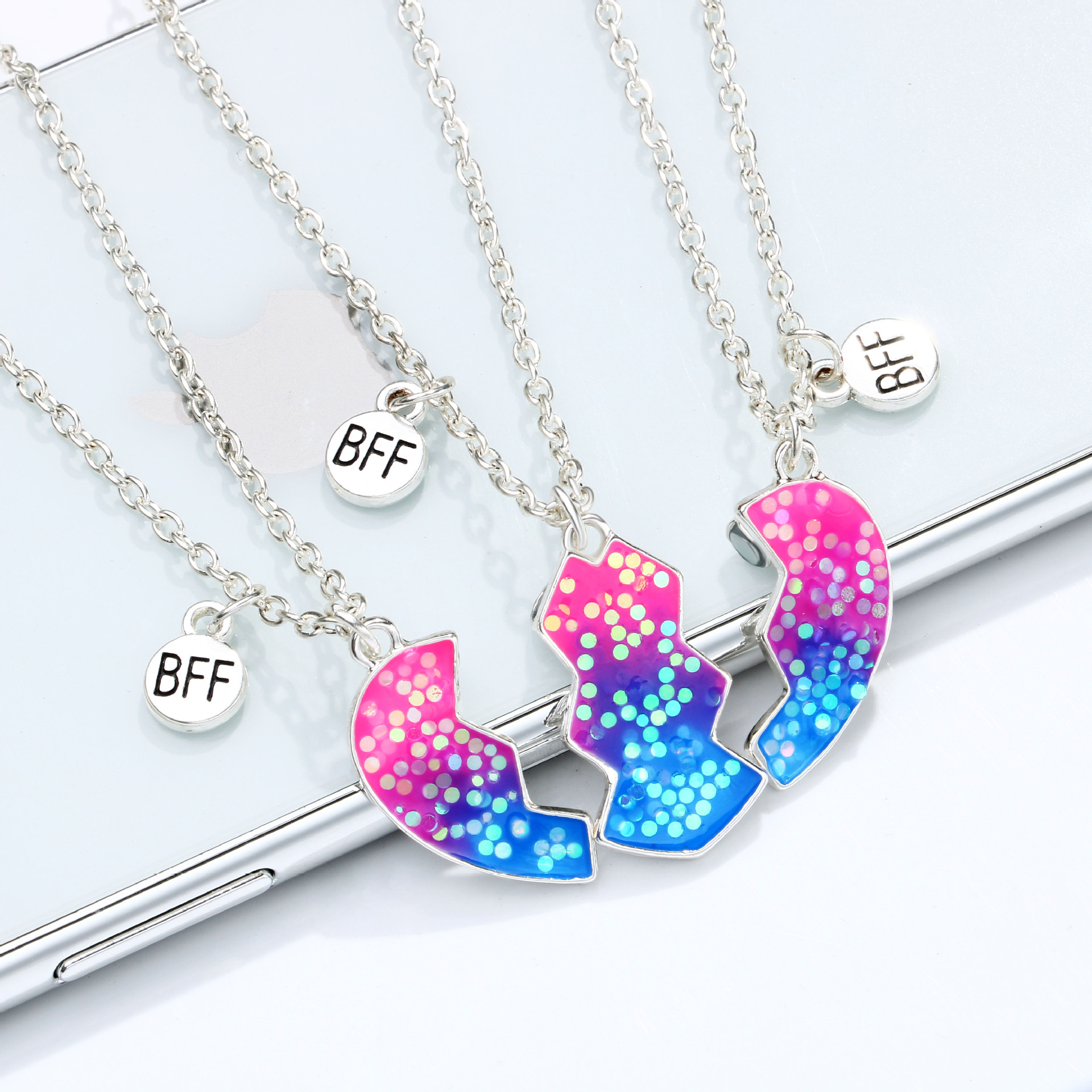 Broken Heart Bestie Necklace Set - image 1