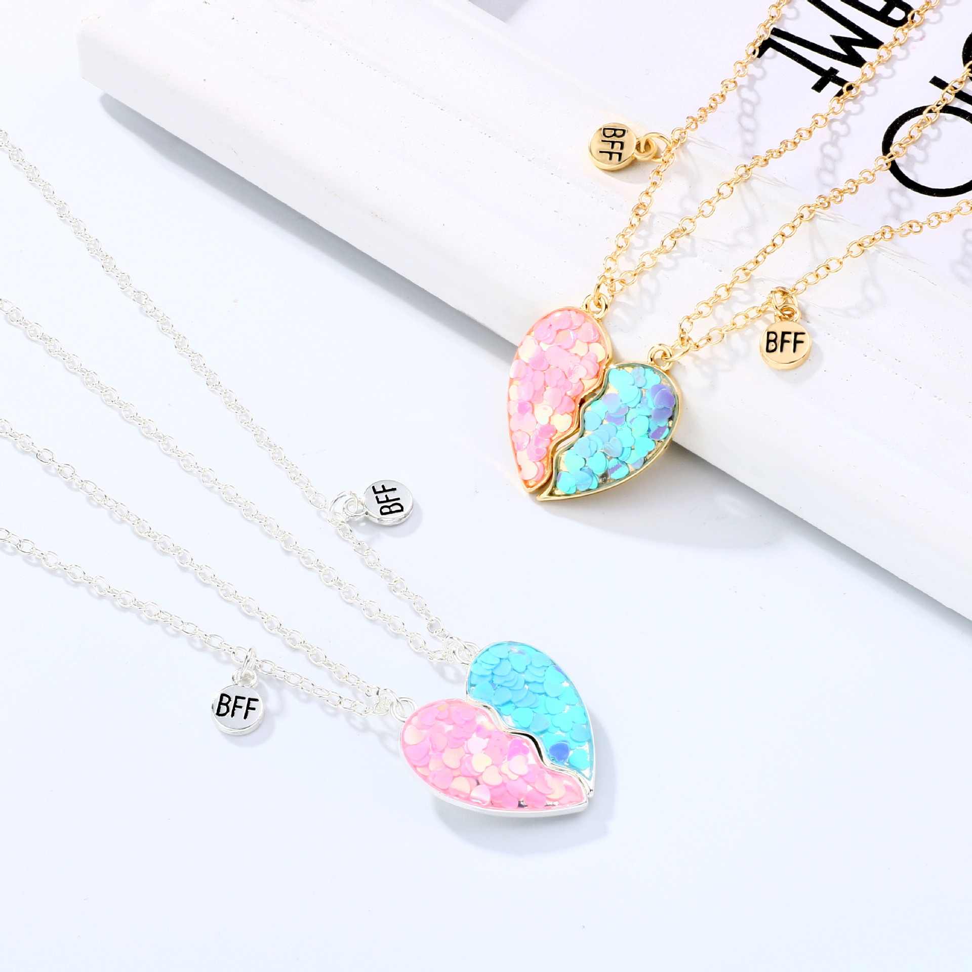 BEST Friend Glitter Necklace Set - image 2