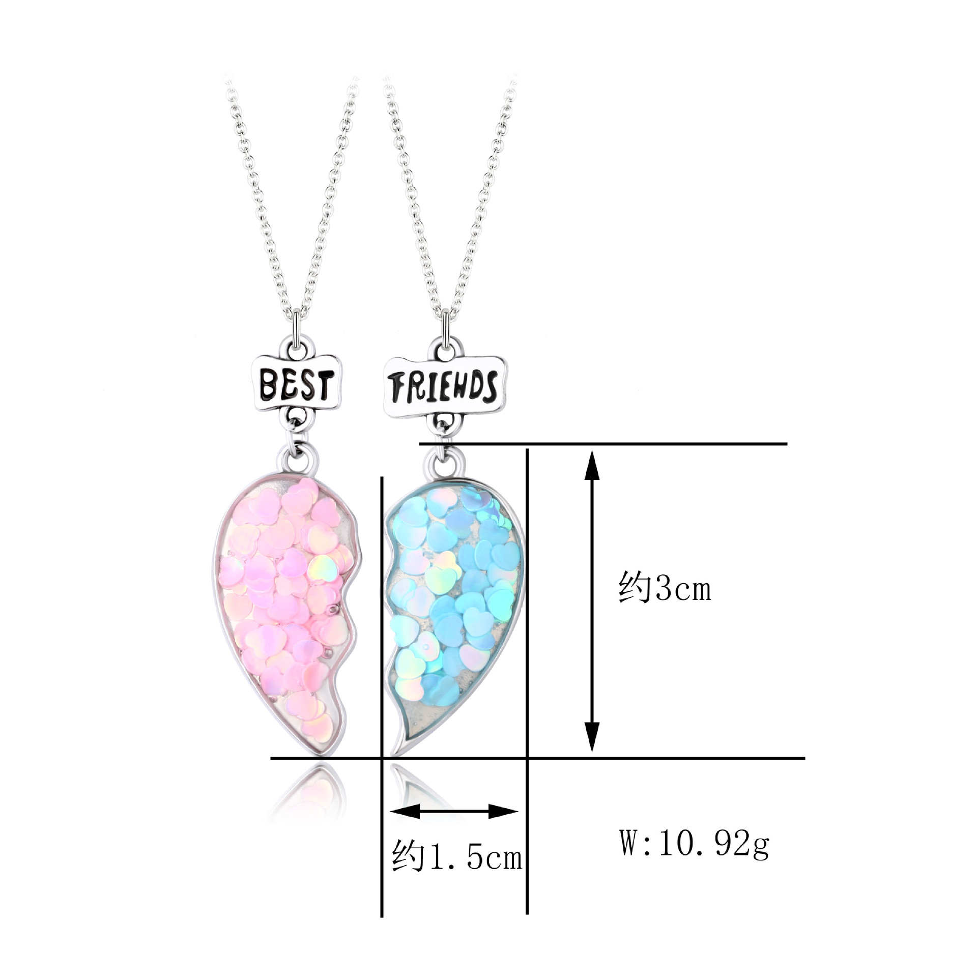 BEST Friend Glitter Necklace Set - image 3