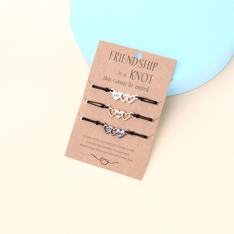BFF Heart Wax Cord Bracelet - image 3