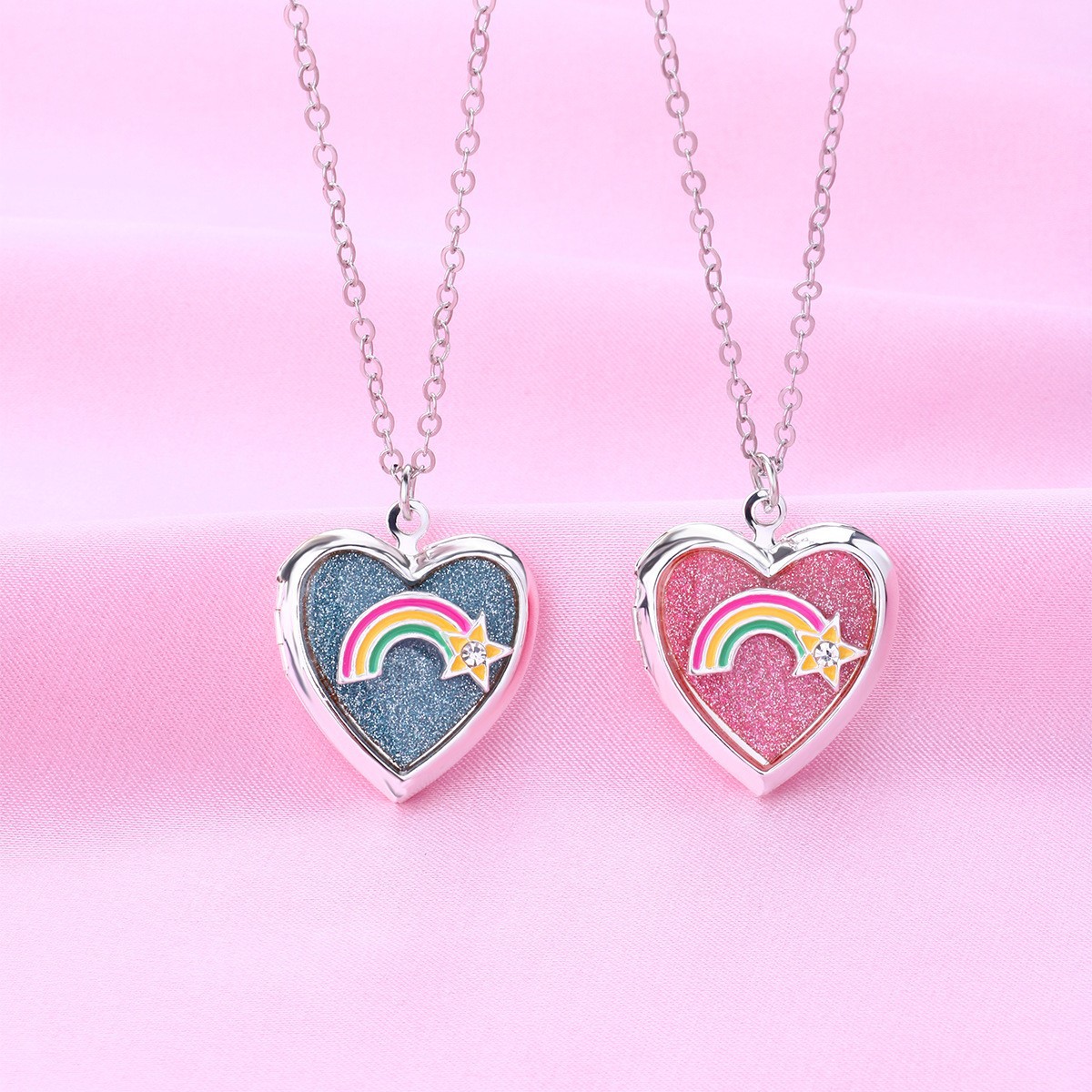Rainbow Photo Locket Necklace - image 2