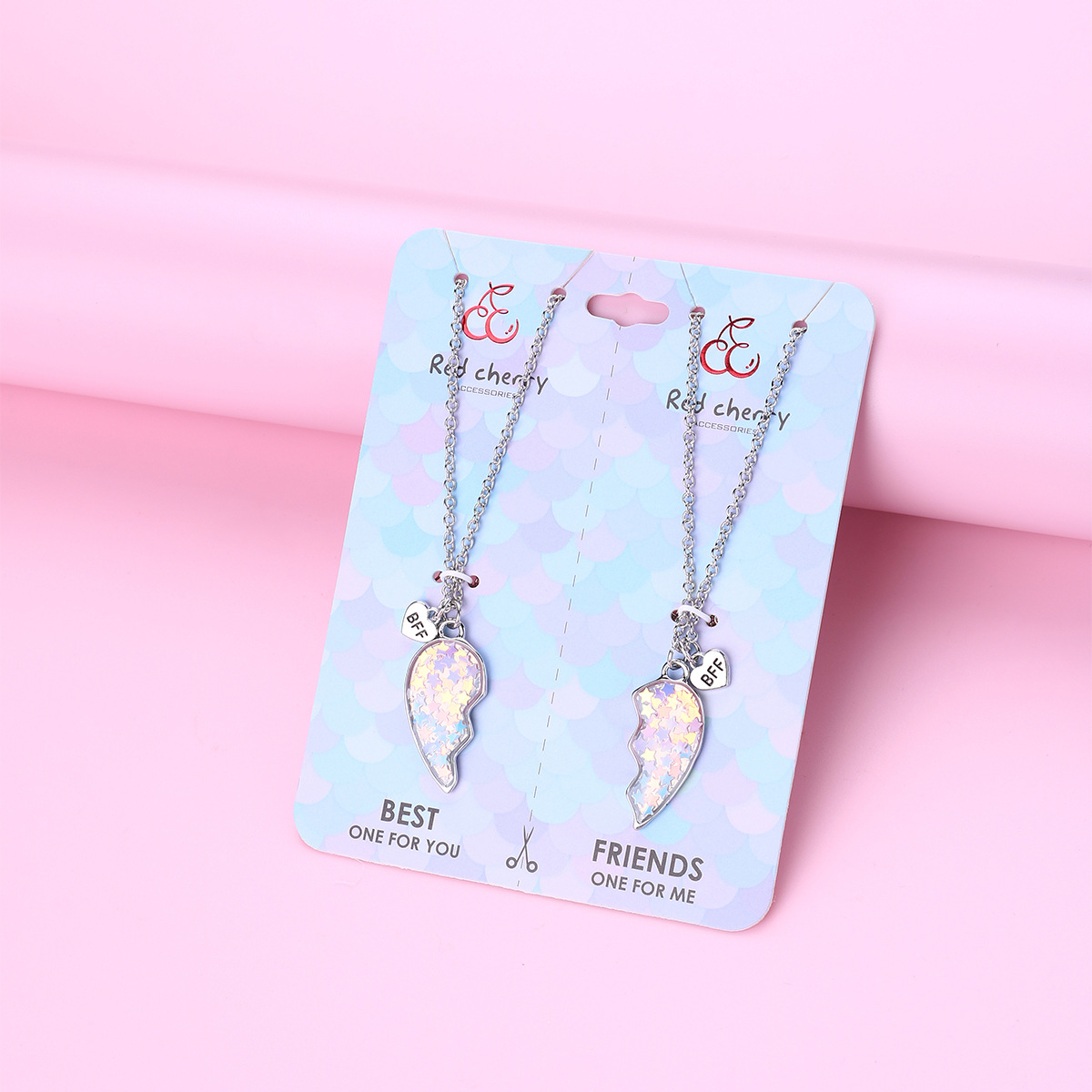 Star Glitter Heart Necklace - image 2