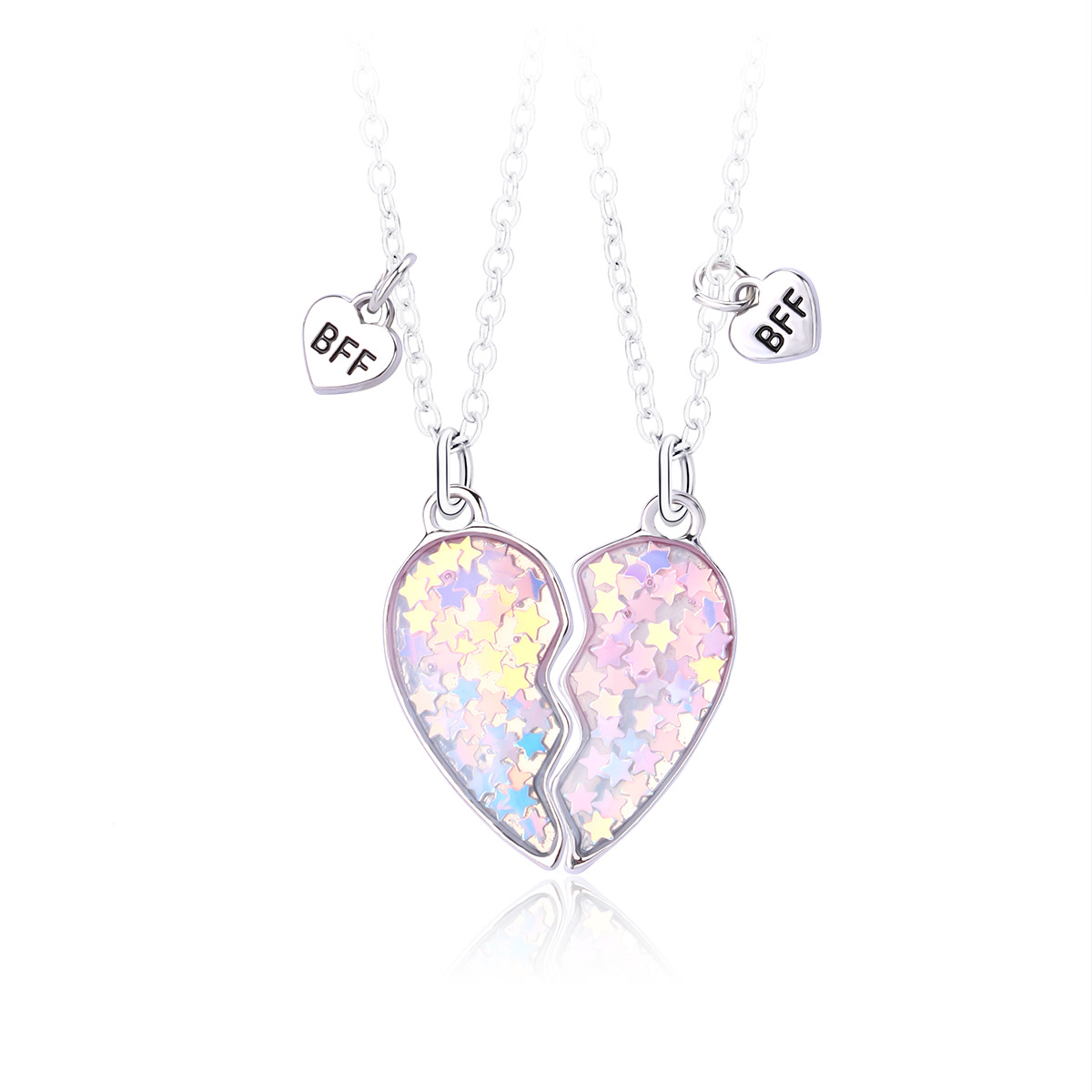 Star Glitter Heart Necklace - image 6