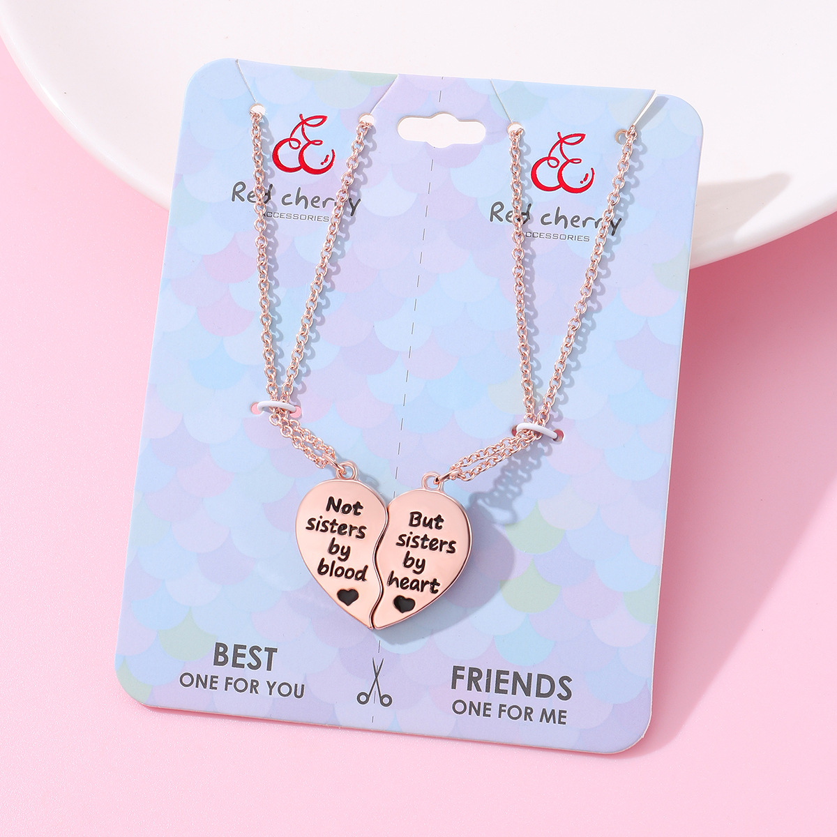 Letter Heart Couple Necklace - image 7
