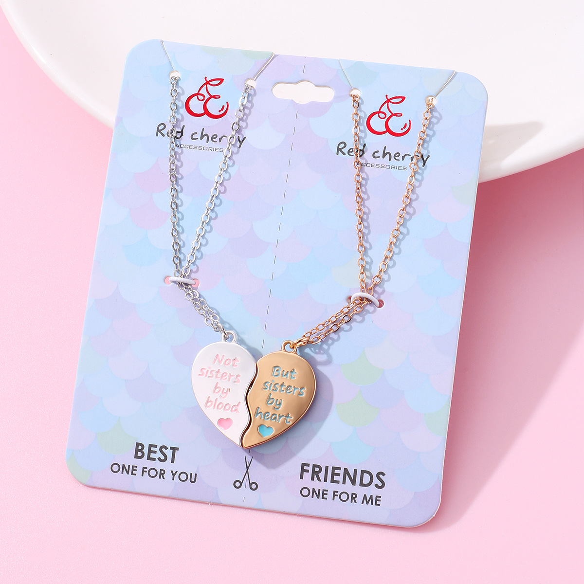 Letter Heart Couple Necklace - image 8