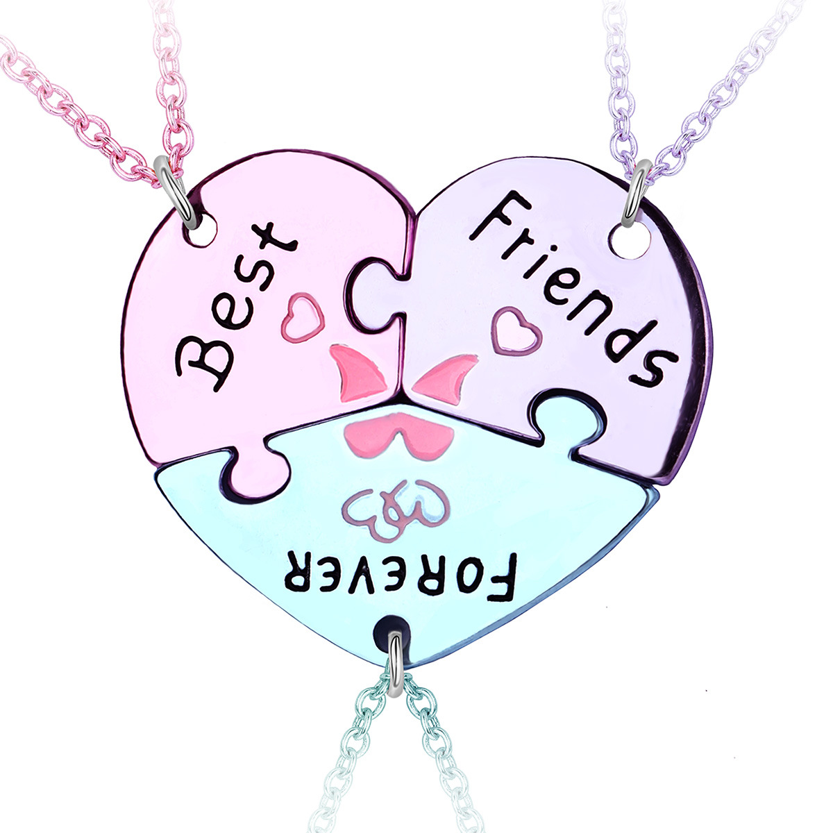 Colorful Heart BFF Necklace Set - image 6