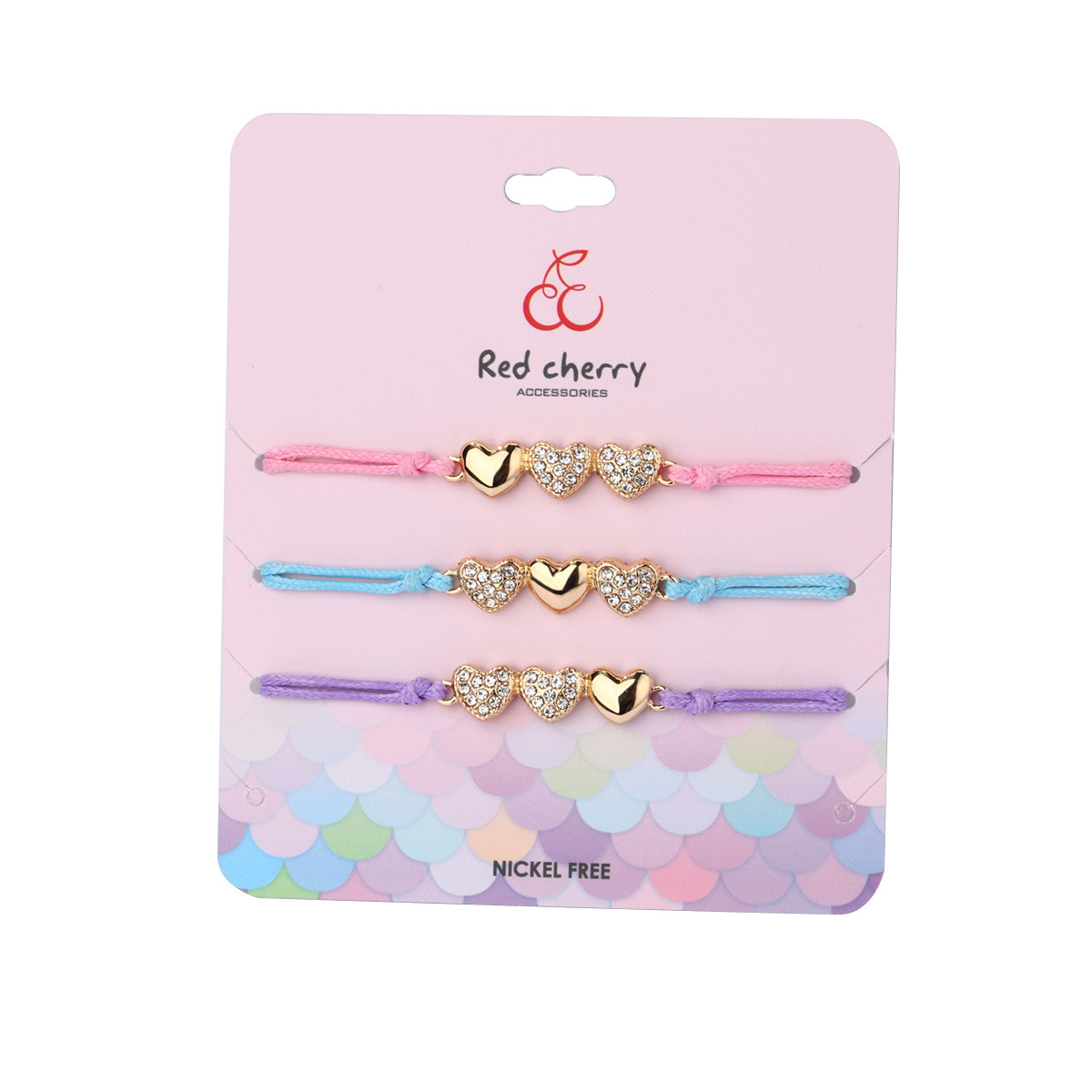 Heart Rhinestone Wax Bracelet - image 7