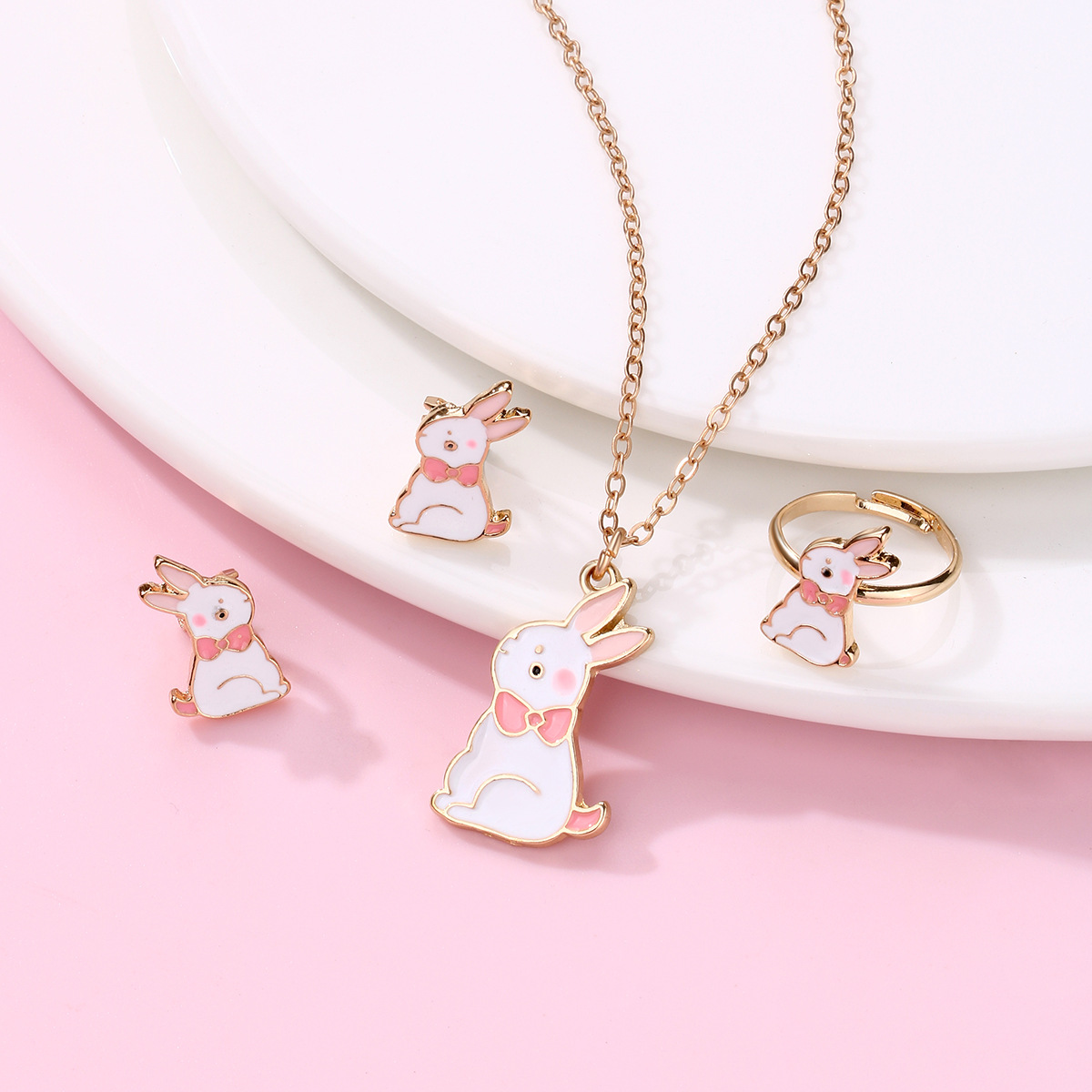 BFF Bunny Pendant Necklace Set - image 3