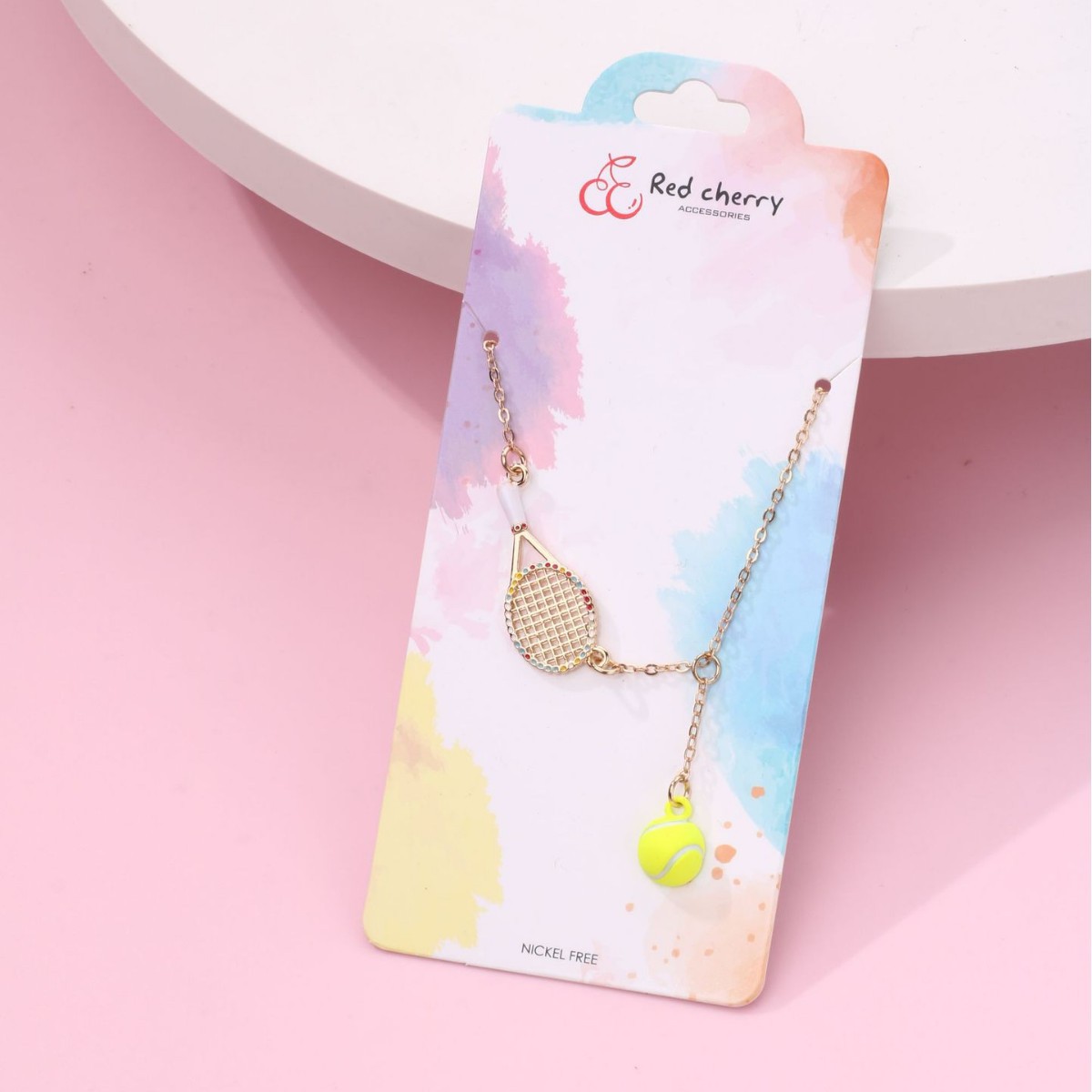 Tennis Racket Kids Necklace - image 2