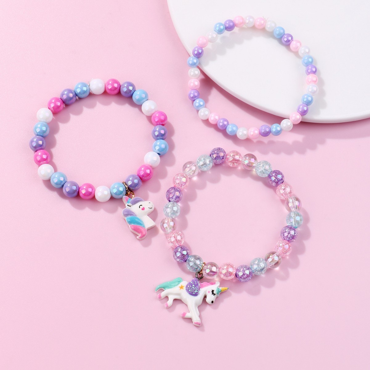 Unicorn Bead Bracelet Set - image 2