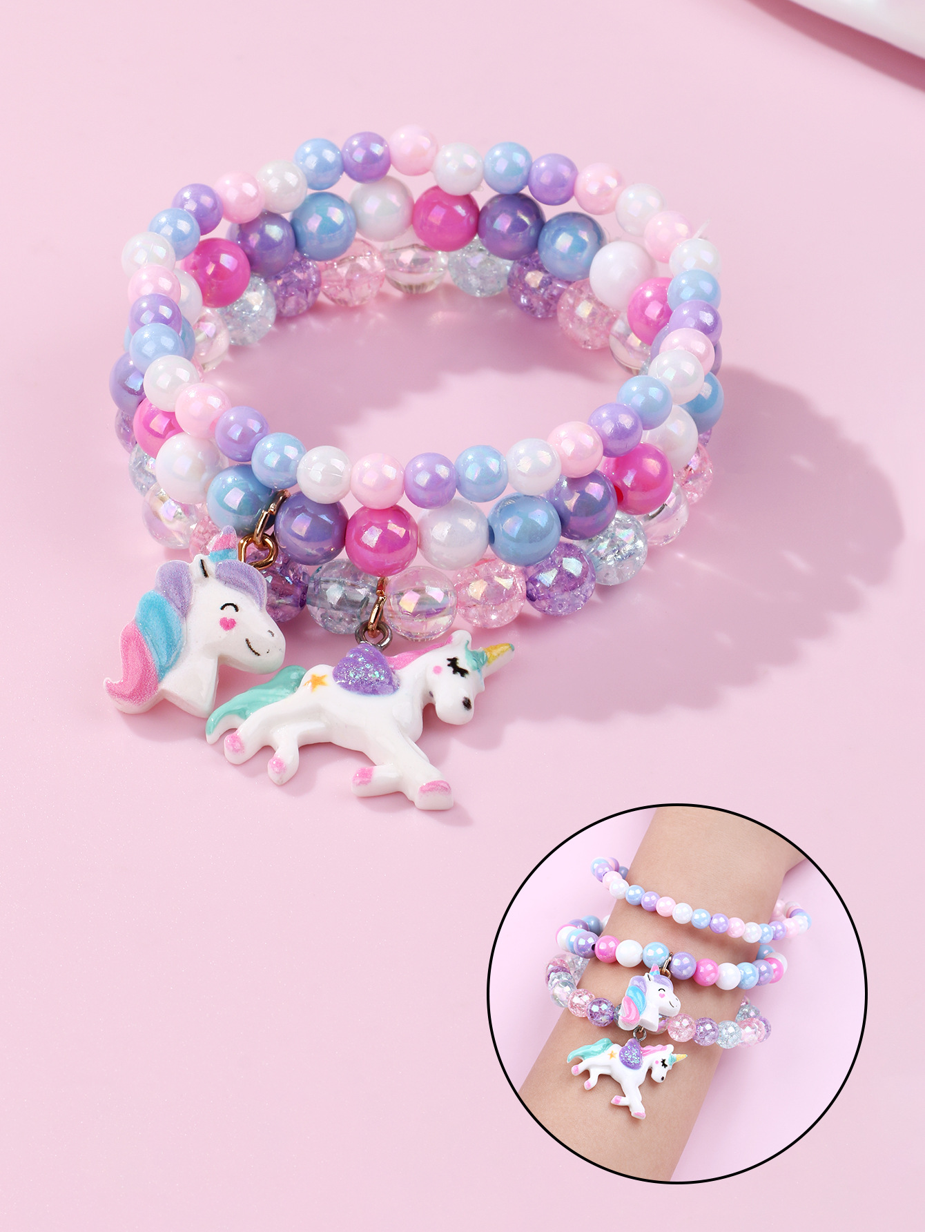 Unicorn Bead Bracelet Set - image 6