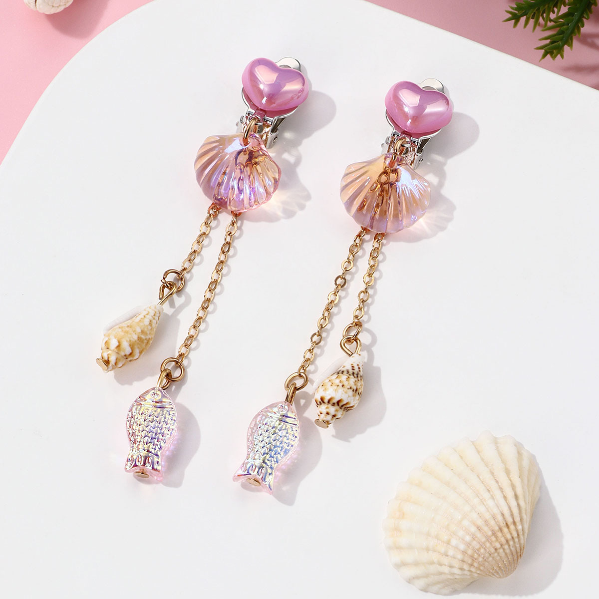 Pearl Leaf Two-Way Earrings