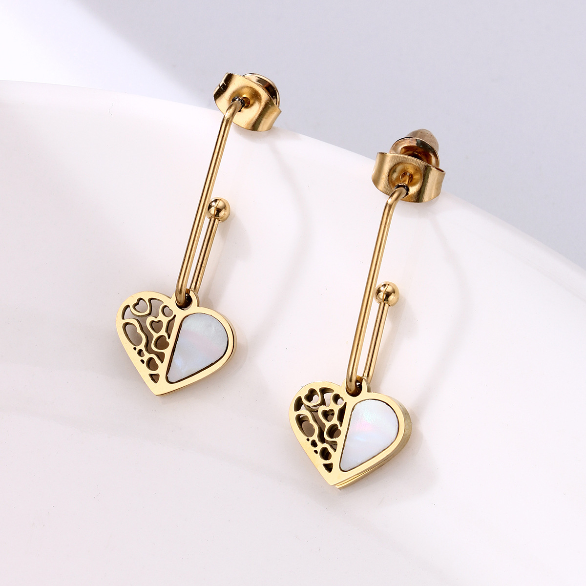 French Vintage Heart Earrings