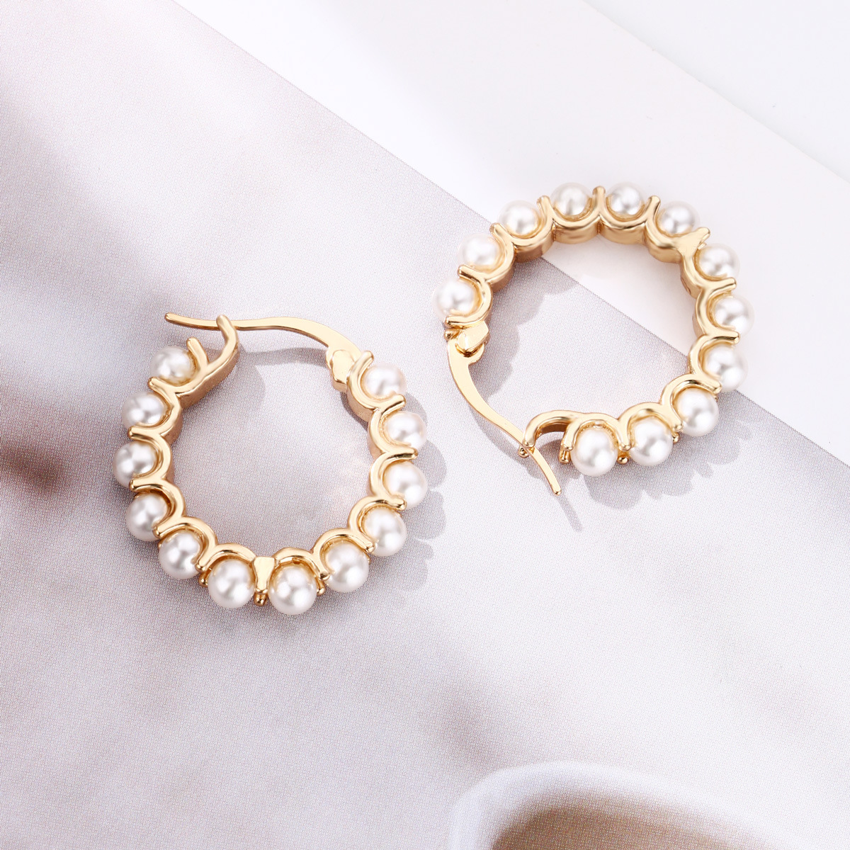 Gold Circle Hoop Earrings