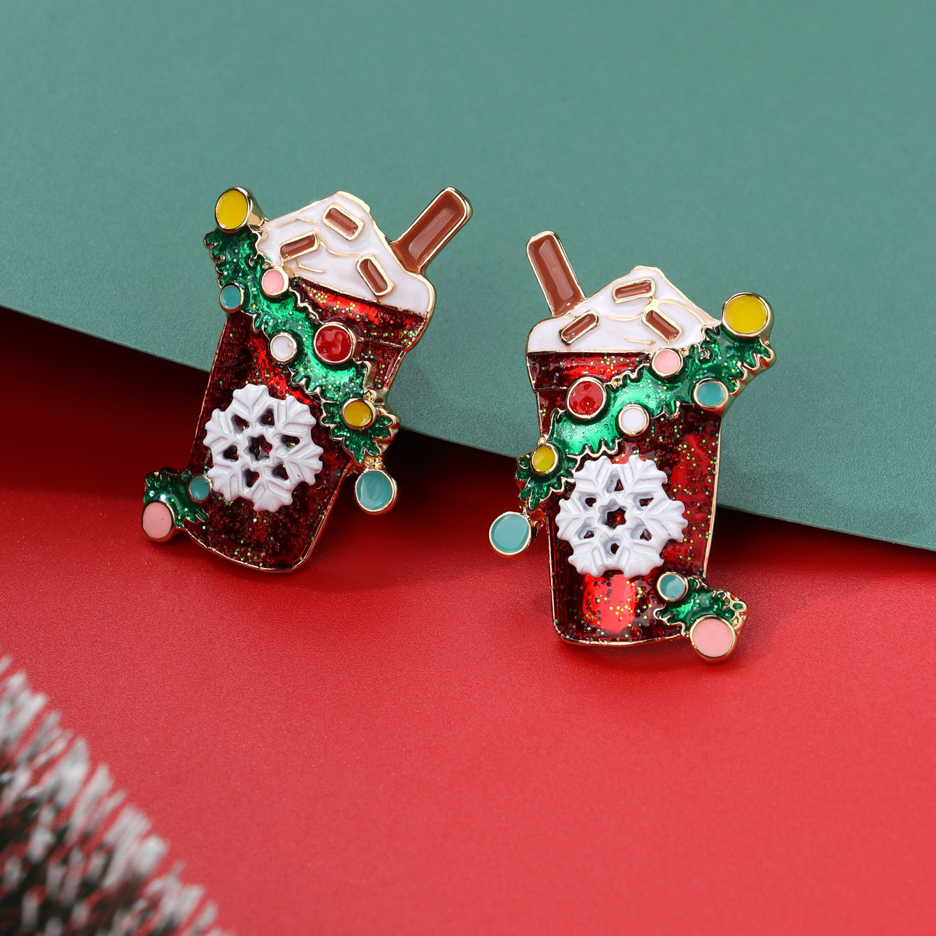 Christmas Dessert Ice Cream Earrings