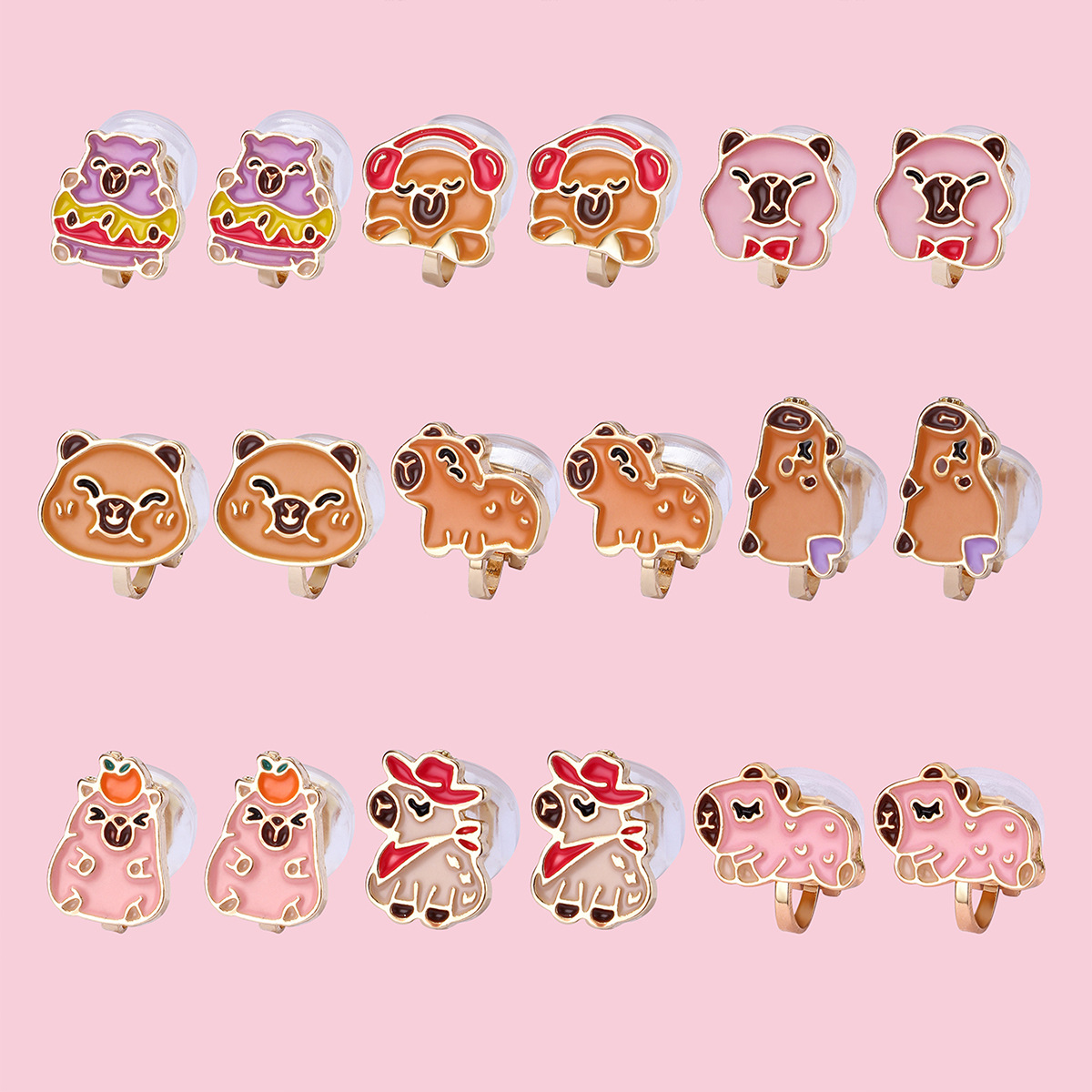 Animal Clip-On Earring Set
