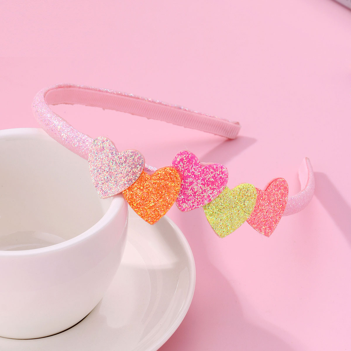 Glitter Heart Sequin Headband