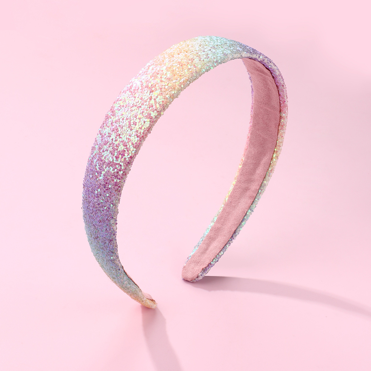 Wide Gradient Glitter No-Slip Headband