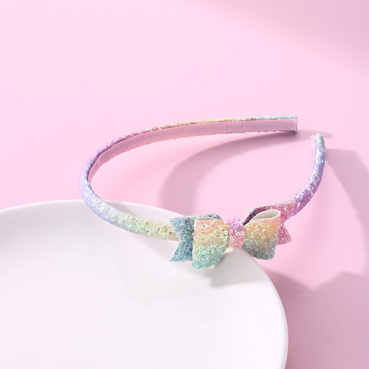 Glitter Bow Gradient Headband