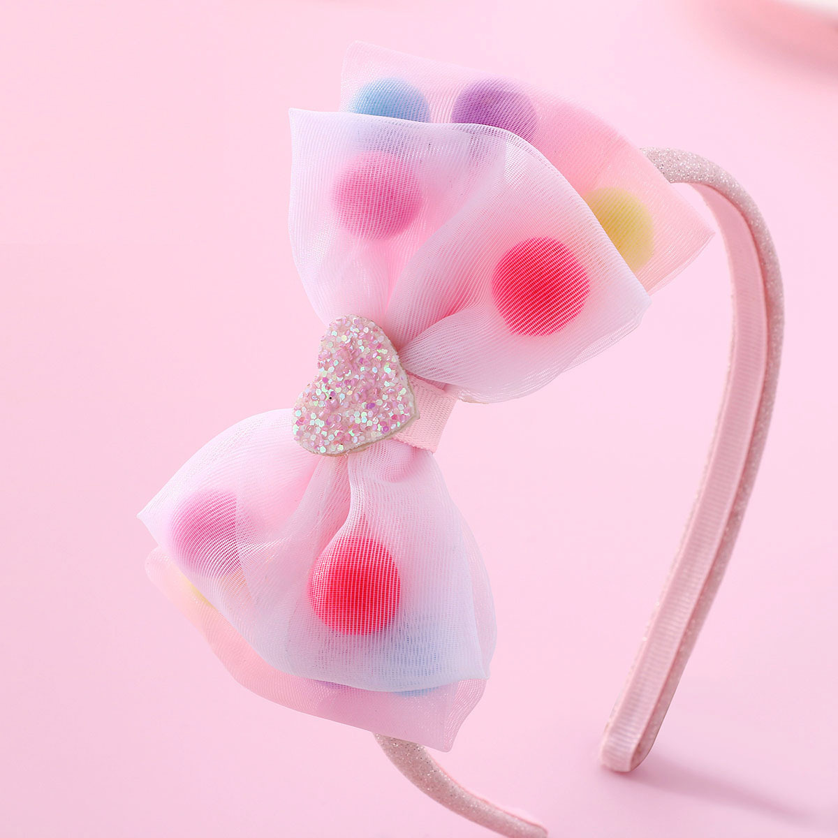 Sweet Butterfly Sequin Heart Headband