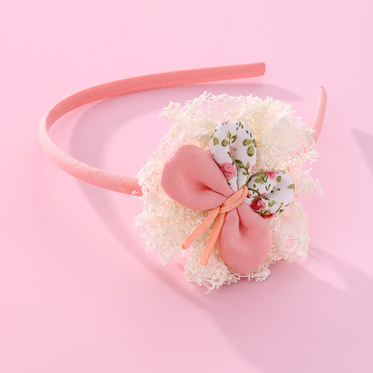 Lace Bow Flower Headband