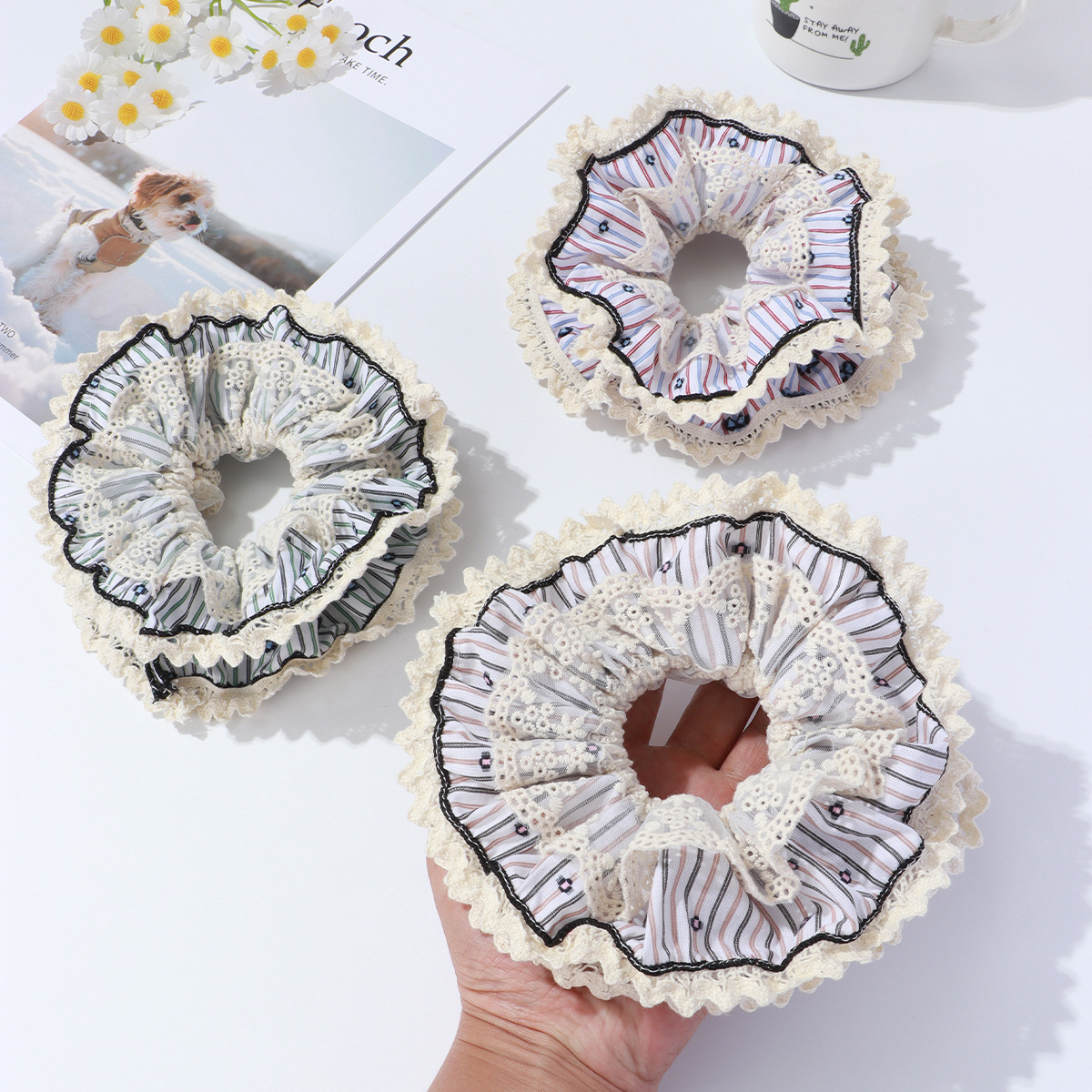 Lace School Style Scrunchie
