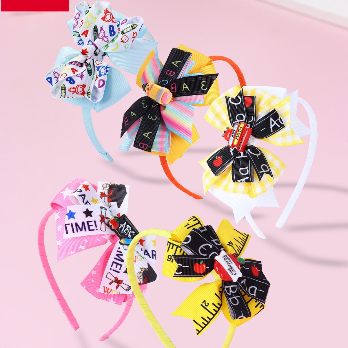 Double Bow Butterfly Kids Headband