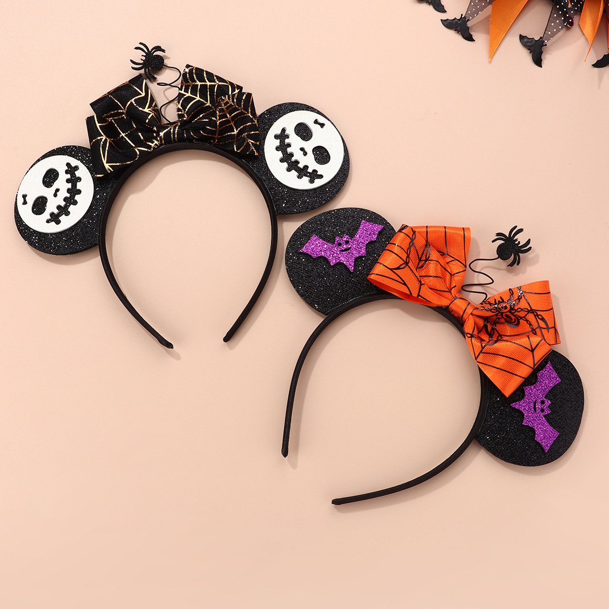 Halloween Pumpkin Skull Headband