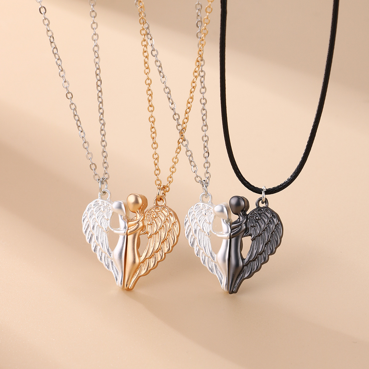 Angel Wings Couple Necklace