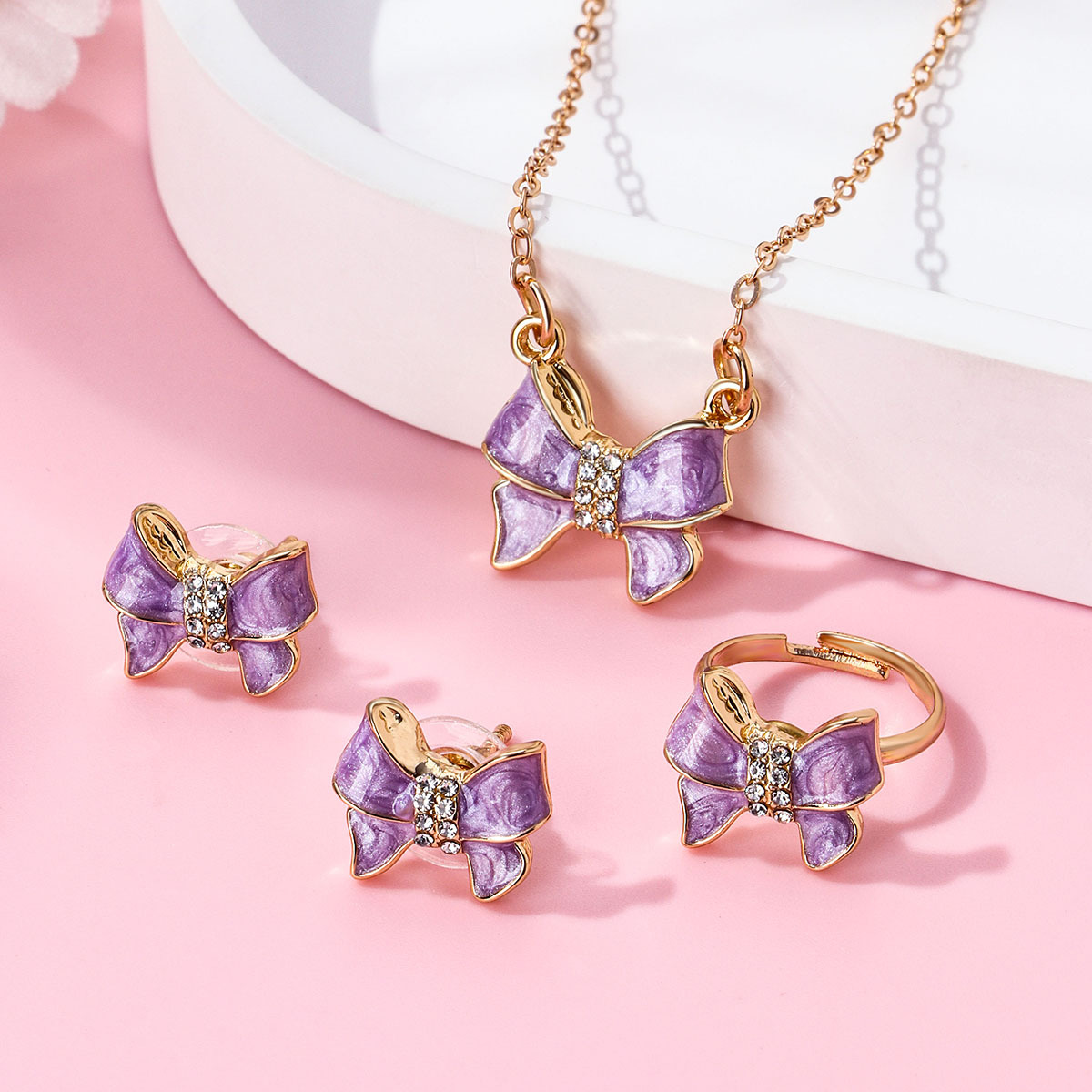Butterfly Bow Jewelry Set