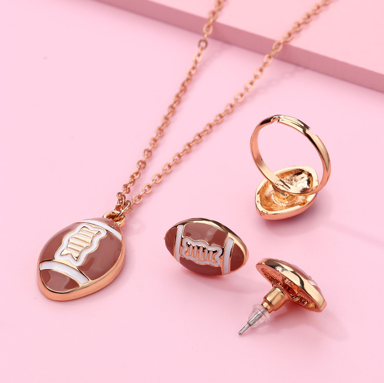 Football Sports Kids Necklace Set