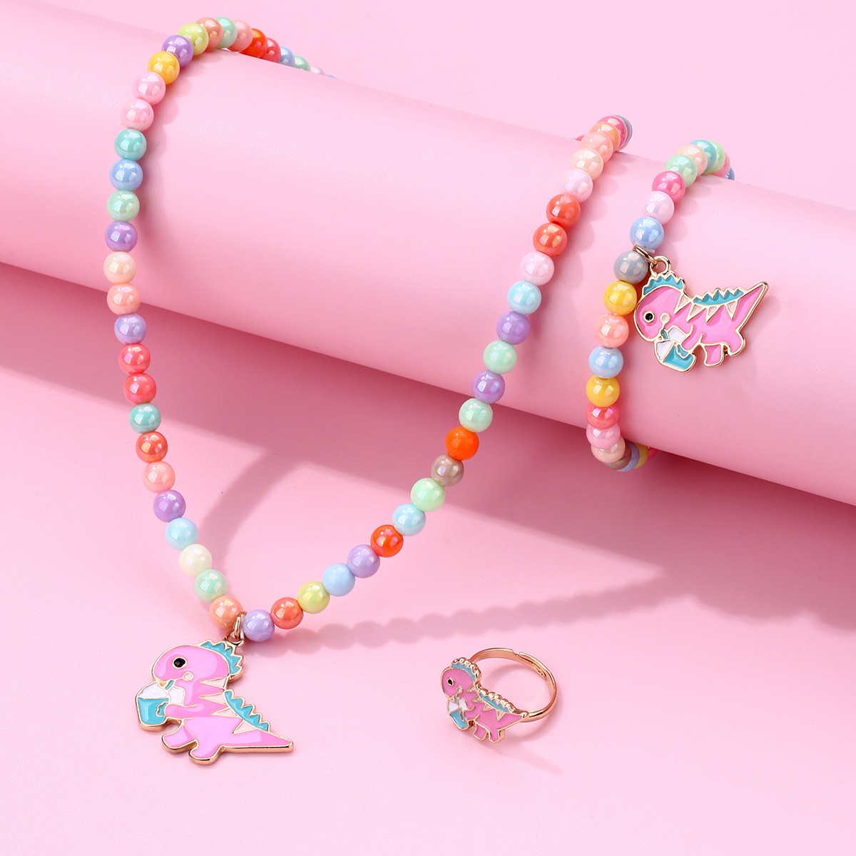 Dinosaur Beaded Jewelry Set